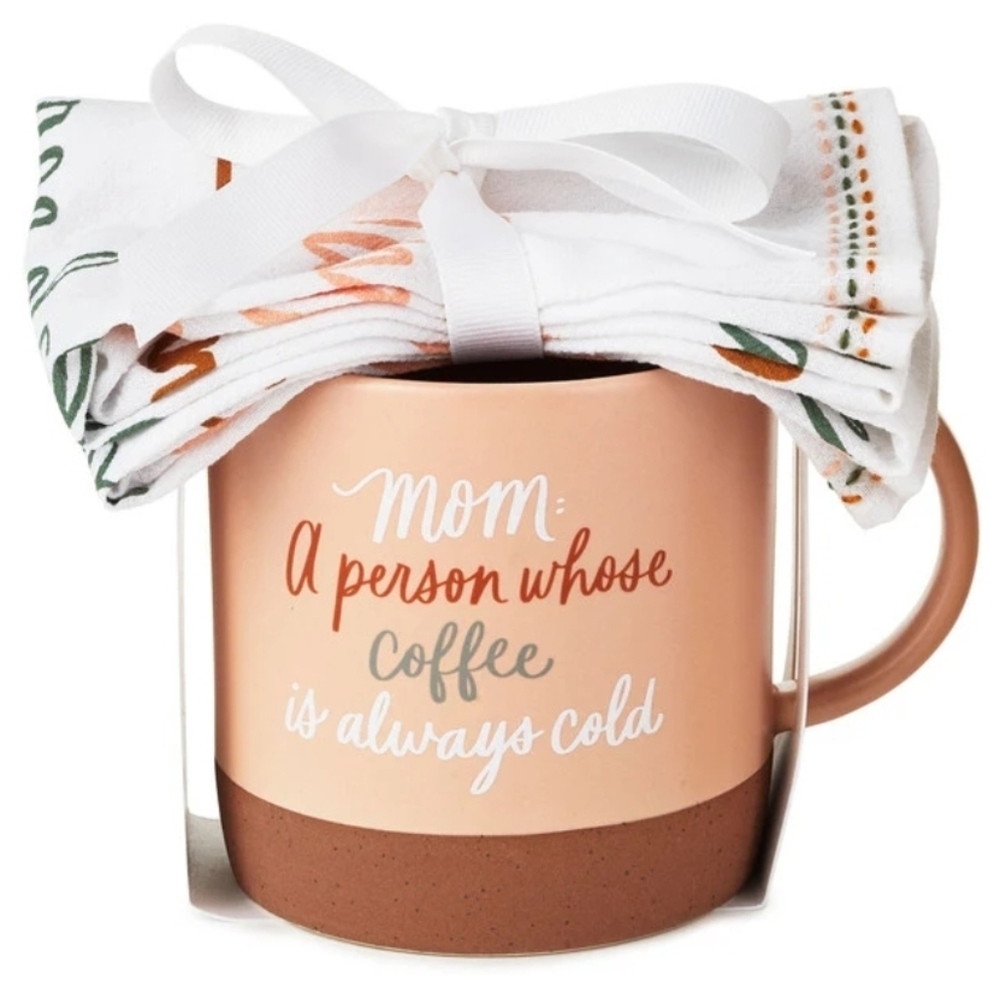 Hallmark Mom Tea Towel & Mug Bundle New
